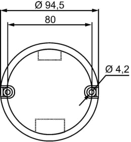Technische Zeichnung: Hella® LED-Blink-Positionsleuchte vorn links/rechts, Ø 94,5 mm, 10 – 30 V DC, E9 6654, ECE