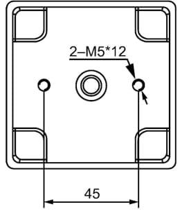 Technische Zeichnung: Hella® LED-Schlussleuchte links/rechts 80 x 80 x 33,7 mm, Schluss-, Brems-, Blinklicht