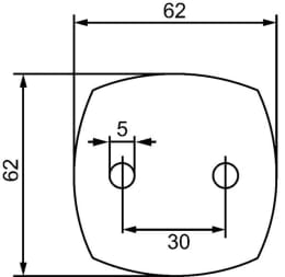Technische Zeichnung: Hella® Positionsleuchte vorn links/rechts weiß, Gehäuse schwarz, mit Rückstrahler