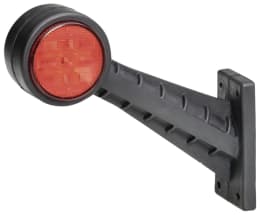 Produktbild: Hella® LED-Positionsleuchte gewinkelt, seitlich links/rechts, 142,5 x 160 x 45 mm, 10 – 30 V DC, E9 6754