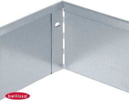 Produktbild: bellissa Rasenkante aus Metall in Silber mit Steckverbindung