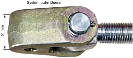 Produktbild: Oberlenker Kat. 2/20,25 mm mit Fanghaken und Gabelgelenk, M 30 x 3,5, pulverbeschichtet (Hülse), für John Deere