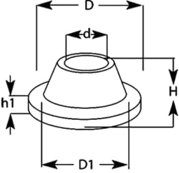 Technische Zeichnung: Herth + Buss Dicht- und Schutzstopfen doppelseitig, geschlossen, schwarz, NBR, D=20 mm, H=10 mm