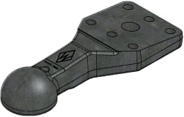Produktbild: Walterscheid Kalotte ZKK80-115S, mit flachem Flansch B x H 130 x 115 mm, für Zugdeichsel mit Zug-Kugelkupplung 8