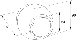 Technische Zeichnung: Walterscheid Oberlenkerkugel