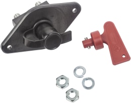 Produktbild: Herth + Buss Batterietrennschalter 24 V/250 A, Einbaumaß Ø 22,5 mm, -45 bis +85 °C, Schlüssel Kunststoff rot