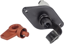 Produktbild: Herth + Buss Batterietrennschalter 24 V/250 A, Einbaumaß Ø 22,5 mm, -40 bis +80 °C, Schlüssel Kunststoff rot