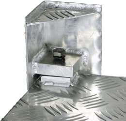 Produktbild: ALUTEC Palettenfußsatz für Transportboxen aus Riffelblech