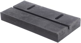 Produktbild: Schürfleiste 395 x 200 x 50 mm Gummi, mit Nut und Langloch, für Schmidt F-Pflüge
