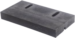 Produktbild: Schürfleiste 395 x 200 x 50 mm Gummi, mit Nut und Langloch, für Schmidt F-Pflüge