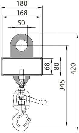 Technische Zeichnung: BAUER® SÜDLOHN Lasthaken LH-I