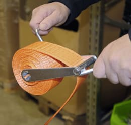 Produktbild: Gurtbandaufroller für Gurte bis 10 m, Metall, verzinkt