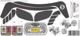 Produktbild: Rolly Toys® Aufkleber für Fendt 939 (Lichter, Armatur etc.)
