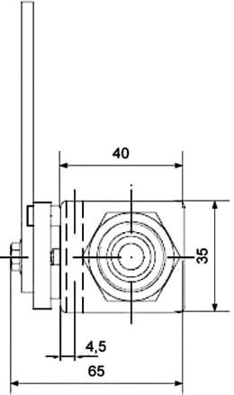 Technische Zeichnung: Hubbegrenzer 250 bar für Hydraulikzylinder