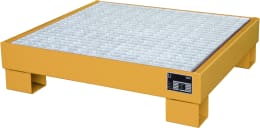 Produktbild: BAUER® SÜDLOHN Auffangwanne AW 60-2/M Auffangvolumen max. 61 l, für 4 x 60 l-Fass, mit Gitterrost