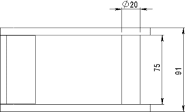 Technische Zeichnung: Düvelsdorf Klinkhaken für Stoll Frontladers Kat. 2 und 3 ohne hydraulische Gerätebetätigung