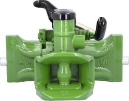 Produktbild: HANS SAUERMANN Zugmaul HS1700-1KUD-38 automatisch mit Adapterplatte, 330/25/32 mm, Ø Bolzen 38 mm, grün