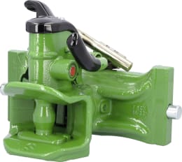 Produktbild: HANS SAUERMANN Zugmaul HS1700-1KUD-38 automatisch mit Adapterplatte, 330/25/32 mm, Ø Bolzen 38 mm, grün