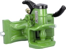 Produktbild: HANS SAUERMANN Zugmaul HS1700-1KUD-38 automatisch mit Adapterplatte, 330/25/32 mm, Ø Bolzen 38 mm, grün