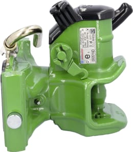 Produktbild: HANS SAUERMANN Zugmaul HS1700-1KUD-38 automatisch mit Adapterplatte, 330/25/32 mm, Ø Bolzen 38 mm, grün