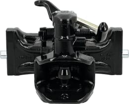 Produktbild: HANS SAUERMANN Zugmaul HS1700-1KUD-38 automatisch mit Adapterplatte, 330/25/32 mm, Ø Bolzen 38 mm, schwarz
