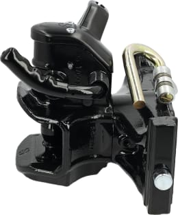 Produktbild: HANS SAUERMANN Zugmaul HS1700-1KUD-38 automatisch mit Adapterplatte, 330/25/32 mm, Ø Bolzen 38 mm, schwarz