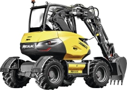 Produktbild: MECALAC Mobilbagger 7MWR Hubkraft 3.000 kg, Leistung 55,4 kW (75 PS) bei 2.300 min⁻¹, 0 – 30 km/h