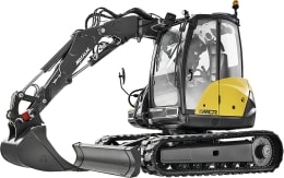 Produktbild: MECALAC Raupenbagger 8MCR Hubkraft 5.400 daN, Leistung 55,4 kW (75 PS) bei 2.300 min⁻¹, 0 – 10 km/h