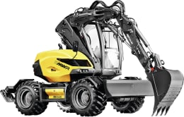 Produktbild: MECALAC Mobilbagger 11MWR Hubkraft 4.000 kg, Leistung 55,4 kW (75 PS) bei 2.200 min⁻¹, 0 – 20 km/h