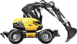 Produktbild: MECALAC Mobilbagger 11MWR Hubkraft 4.000 kg, Leistung 55,4 kW (75 PS) bei 2.200 min⁻¹, 0 – 20 km/h