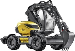 Produktbild: MECALAC Mobilbagger 9MWR Hubkraft 3.000 kg, Leistung 55,4 kW (75 PS) bei 2.300 min⁻¹, 0 – 20 km/h