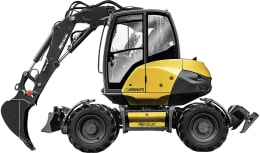 Produktbild: MECALAC Mobilbagger 9MWR Hubkraft 3.000 kg, Leistung 55,4 kW (75 PS) bei 2.300 min⁻¹, 0 – 20 km/h