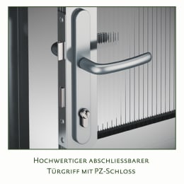Produktbild: KGT Gewächshaus Linea II pressblank Drehtür geteilt (abschließbar)