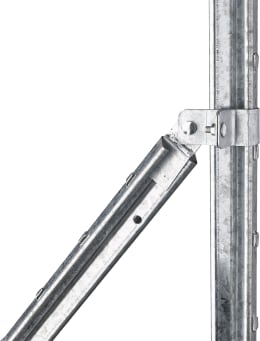 Produktbild: Verstrebungsset mit Halteschelle und Kappe für Z-Profilpfosten