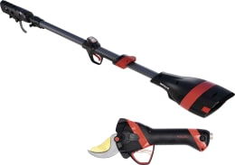 Produktbild: INFACO® Akku-Astschere Electrocoup F3020 Medium, mit Verlängerung 247 – 402 cm, Akkuschacht für Äste bis 45 mm