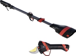 Produktbild: INFACO® Akku-Astschere Electrocoup F3020 Medium, mit Verlängerung 156 – 221 cm, Akkuschacht für Äste bis 45 mm