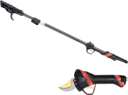 Produktbild: INFACO® Akku-Astschere Electrocoup F3020 Medium, mit Verlängerung 147 – 212 cm, Kabel für Äste bis 45 mm