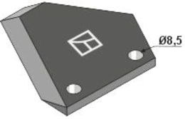 Produktbild: Industriehof® Fräsmesserklinge 94,5 x 94 x 6 mm gerade, für Futtermischwagen Teagle