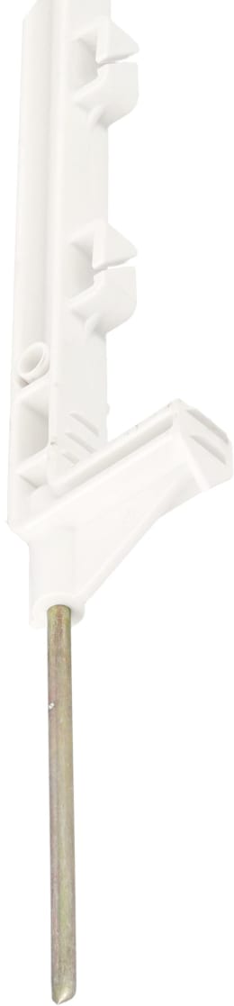Produktbild: Patura Zaunpfahl Compact Kunststoff weiß, mit Stahlspitze, Trittstufe 10 St.