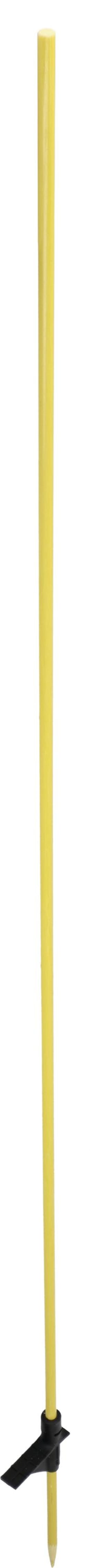 Produktbild: Patura Zaunpfahl Fiberglas gelb rund, mit eingeklebter Trittstufe, angespitzt