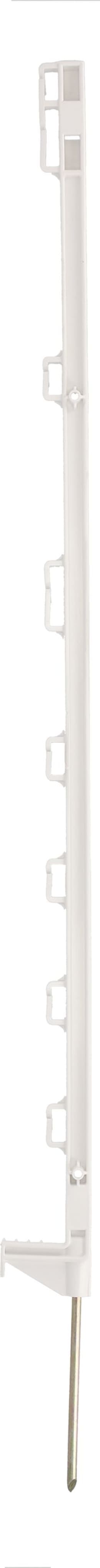 Produktbild: Patura Zaunpfahl Compact Kunststoff weiß, mit Stahlspitze, Trittstufe 10 St.
