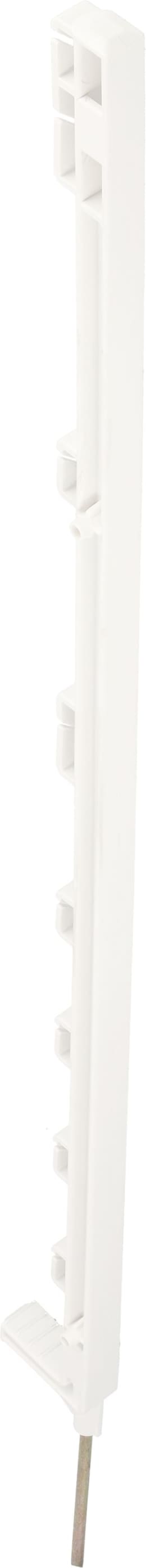 Produktbild: Patura Zaunpfahl Compact Kunststoff weiß, mit Stahlspitze, Trittstufe 10 St.