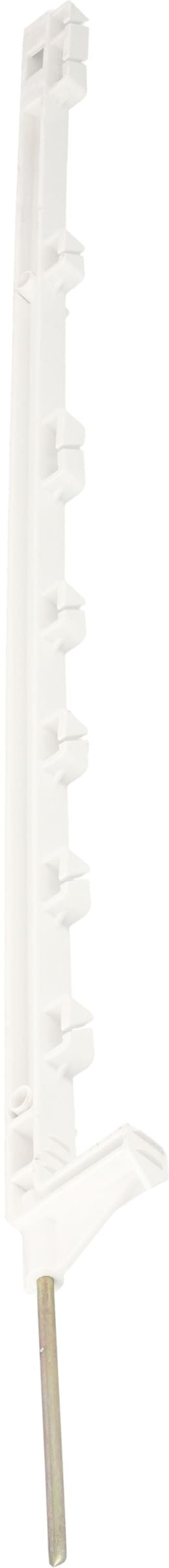 Produktbild: Patura Zaunpfahl Compact Kunststoff weiß, mit Stahlspitze, Trittstufe 10 St.