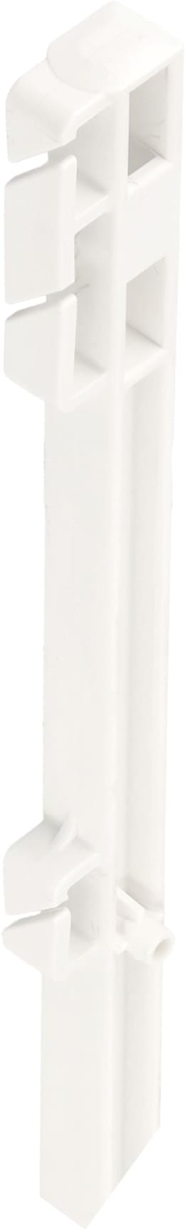 Produktbild: Patura Zaunpfahl Compact Kunststoff weiß, mit Stahlspitze, Trittstufe 10 St.