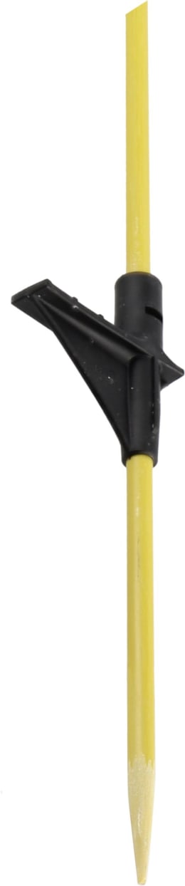 Produktbild: Patura Zaunpfahl Fiberglas gelb rund mit schwarzer Trittstufe, angespitzt