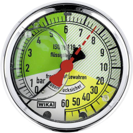 Produktbild: Holder Manometer 0 bis 60 bar 1/4 AG unten, Ø 100 mm, flüssigdüngerfest