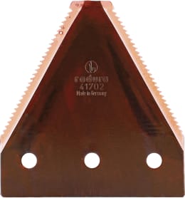 Produktbild: radura® Messerklinge Standard 80 x 76 x 2 mm, unten, gezahnt, fein (14 tpi), für Mähdrescher