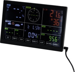 Produktbild: KERBL Wetterstation digital, WiFi, App-Anbindung, misst Temperatur, Luftfeuchtigkeit, Regen, Wind, UV-Index