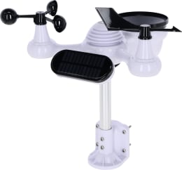 Produktbild: KERBL Wetterstation digital, WiFi, App-Anbindung, misst Temperatur, Luftfeuchtigkeit, Regen, Wind, UV-Index