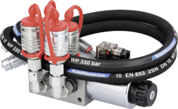 Produktbild: Zusatzsteuerventil 12 V DC, 6/2 Wegeventil -TB-, Grundventilausführung, inkl. Elektroeinheit mit Wipptaster